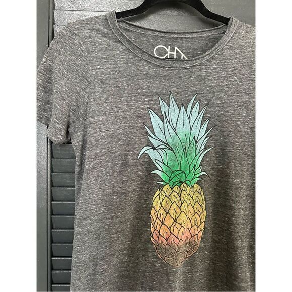 Chaser Pineapple Grey Graphic Tee Shirt - Small - Picture 4 of 7